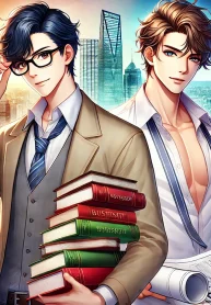 DALL·E 2024-10-22 20.16.47 – A handsome university professor and an architect in a vibrant anime style. The professor is depicted wearing glasses and a casual blazer, holding a st